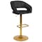 Flash Furniture 2PK Black Vinyl Adjustable Height Barstool 2-CH-122070-BK-G-GG - alternate 3